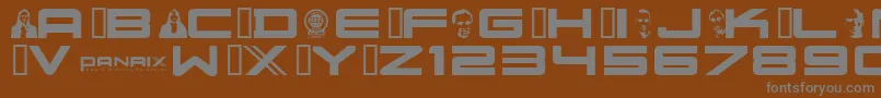 Nuscm Font – Gray Fonts on Brown Background