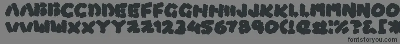 BossFight Font – Black Fonts on Gray Background