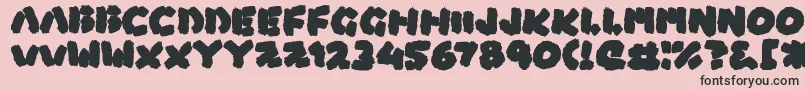 BossFight Font – Black Fonts on Pink Background