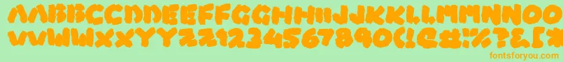 BossFight Font – Orange Fonts on Green Background