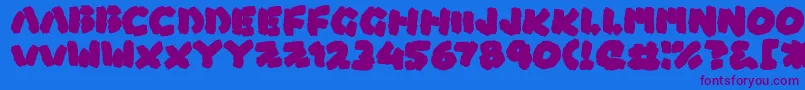 BossFight Font – Purple Fonts on Blue Background