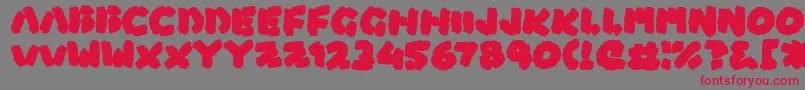 BossFight Font – Red Fonts on Gray Background