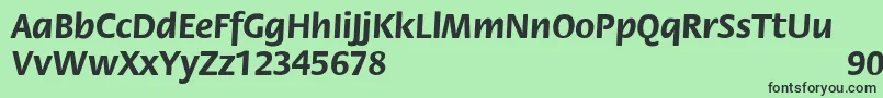 FloraBold Font – Black Fonts on Green Background