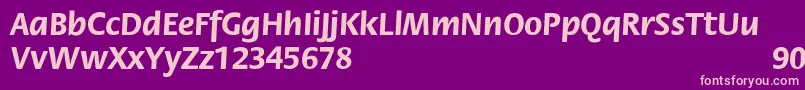 FloraBold Font – Pink Fonts on Purple Background