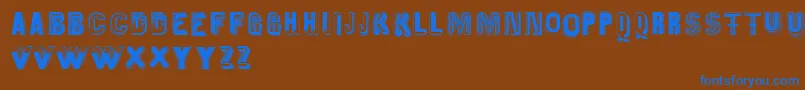 Oldiesbutgoodies Font – Blue Fonts on Brown Background