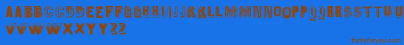 Oldiesbutgoodies Font – Brown Fonts on Blue Background