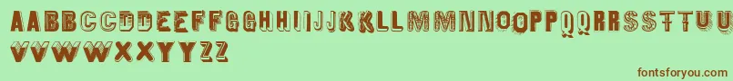 Oldiesbutgoodies Font – Brown Fonts on Green Background