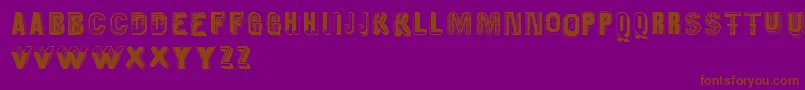 Шрифт Oldiesbutgoodies – коричневые шрифты на фиолетовом фоне