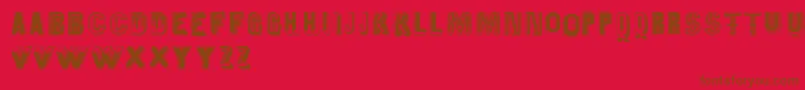 Oldiesbutgoodies Font – Brown Fonts on Red Background