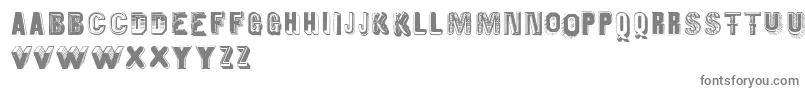 Oldiesbutgoodies-fontti – harmaat kirjasimet valkoisella taustalla