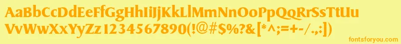 SydneyBold Font – Orange Fonts on Yellow Background