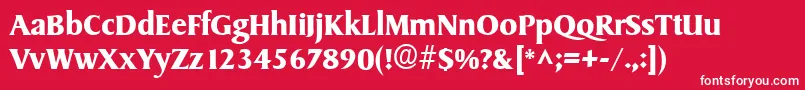 SydneyBold Font – White Fonts on Red Background
