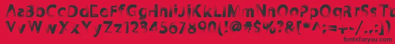 Zookyzooky Font – Black Fonts on Red Background