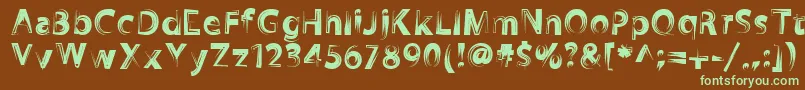 Zookyzooky Font – Green Fonts on Brown Background