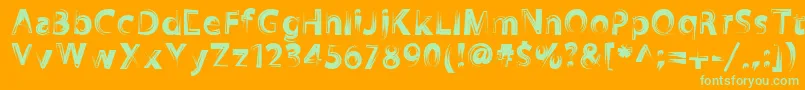 Zookyzooky Font – Green Fonts on Orange Background