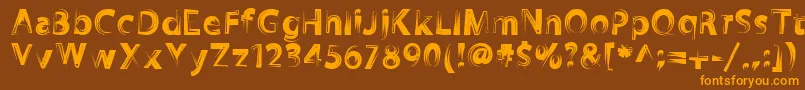 Zookyzooky Font – Orange Fonts on Brown Background