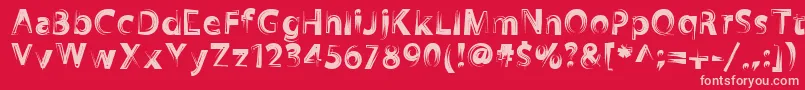 Zookyzooky Font – Pink Fonts on Red Background