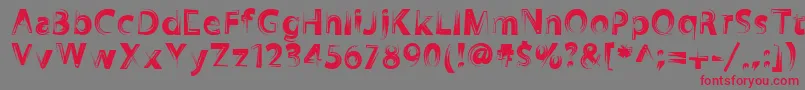 Zookyzooky Font – Red Fonts on Gray Background