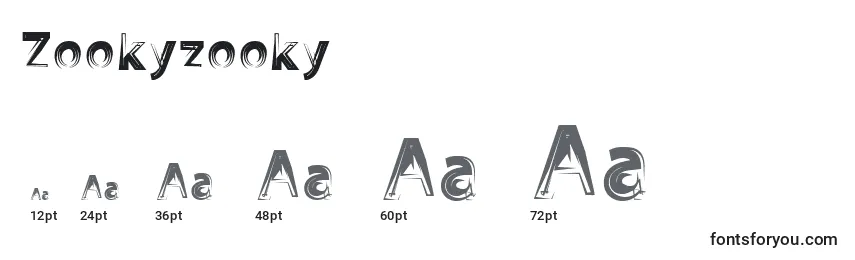 Zookyzooky Font Sizes