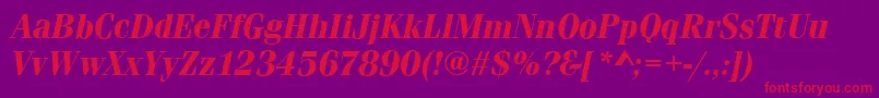 fuente FerraraBolditalic – Fuentes Rojas Sobre Fondo Morado