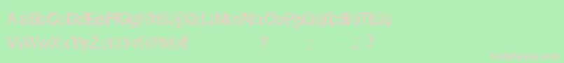 RoughLinen Font – Pink Fonts on Green Background