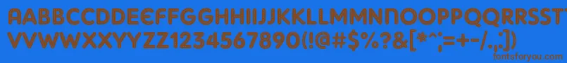 AdamGorryLights Font – Brown Fonts on Blue Background