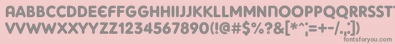 AdamGorryLights Font – Gray Fonts on Pink Background