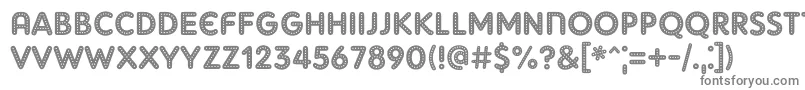 AdamGorryLights-fontti – harmaat kirjasimet valkoisella taustalla