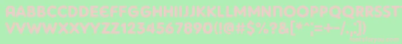 AdamGorryLights-fontti – vaaleanpunaiset fontit vihreällä taustalla