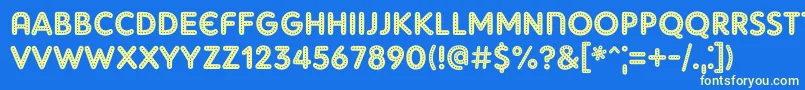 AdamGorryLights Font – Yellow Fonts on Blue Background