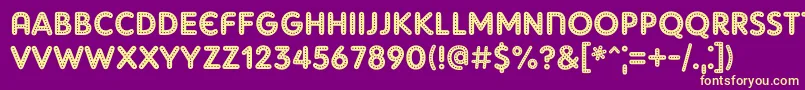 AdamGorryLights Font – Yellow Fonts on Purple Background