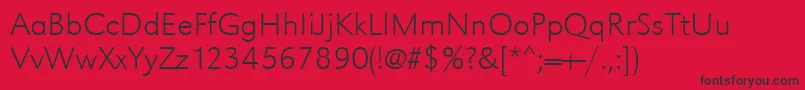 Urwgrotesktextligwid Font – Black Fonts on Red Background