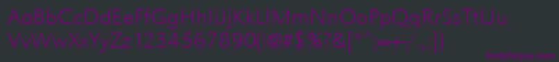 フォントUrwgrotesktextligwid – 黒い背景に紫のフォント