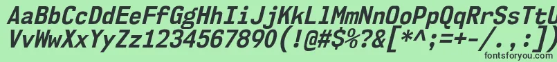 fuente Nk57MonospaceScBdIt – Fuentes Negras Sobre Fondo Verde
