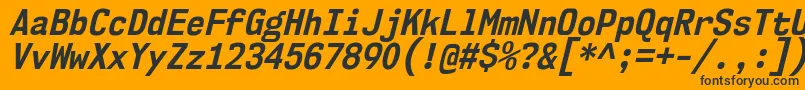 fuente Nk57MonospaceScBdIt – Fuentes Negras Sobre Fondo Naranja