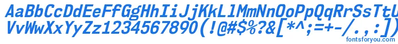 Шрифт Nk57MonospaceScBdIt – синие шрифты