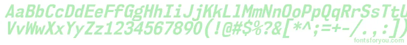 Nk57MonospaceScBdIt-fontti – vihreät fontit