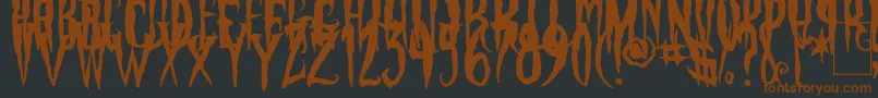 Шрифт PhantomFingers – коричневые шрифты на чёрном фоне