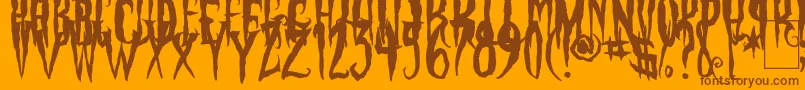 PhantomFingers Font – Brown Fonts on Orange Background