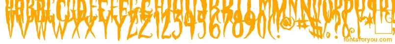 PhantomFingers Font – Orange Fonts on White Background