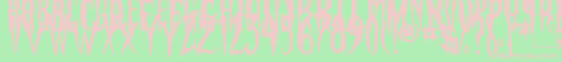 PhantomFingers Font – Pink Fonts on Green Background