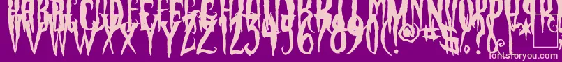 PhantomFingers Font – Pink Fonts on Purple Background