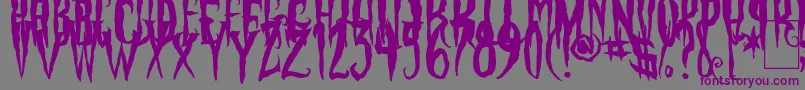 PhantomFingers Font – Purple Fonts on Gray Background