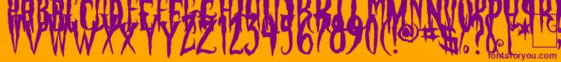 PhantomFingers Font – Purple Fonts on Orange Background