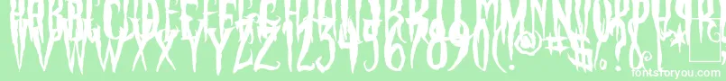 PhantomFingers Font – White Fonts on Green Background