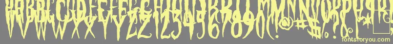 PhantomFingers Font – Yellow Fonts on Gray Background