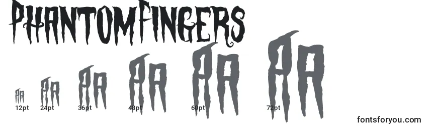 PhantomFingers Font Sizes