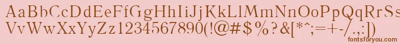 More about LiteraturnayaPlain.001.001 Font LiteraturnayaPlain.001.001 Font – Brown Fonts on Pink Background