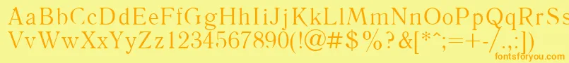 En savoir plus sur la police LiteraturnayaPlain.001.001 Police LiteraturnayaPlain.001.001 – polices orange sur fond jaune