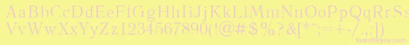 LiteraturnayaPlain.001.001 Font – Pink Fonts on Yellow Background